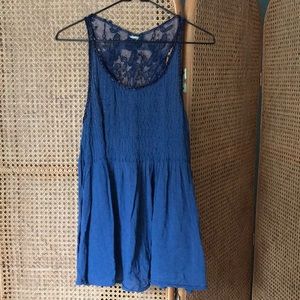 Free People blue floral top